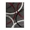 World Rug Gallery Modern Wavy Circles Design 7'10'' x 10'2'' Red 377RED8X10 - alternate 3